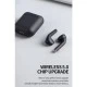 Ακουστικά ασύρματα CELEBRAT bluetooth W10 true wireless με θήκη φόρτισης σε μαύρο χρώμα