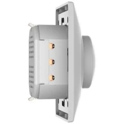 Χωνευτός διακόπτης Dimmer με πλαίσιο LED περιστροφικός 400W σε λευκό χρώμα DM-400L/N