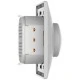 Χωνευτός διακόπτης Dimmer με πλαίσιο LED περιστροφικός 400W σε λευκό χρώμα DM-400L/N
