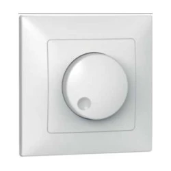 Χωνευτός διακόπτης Dimmer με πλαίσιο LED περιστροφικός 400W σε λευκό χρώμα DM-400L/N Χωνευτός διακόπτης Dimmer με πλαίσιο LED περιστροφικός 400W σε λευκό χρώμα DM-400L/N