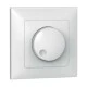 Χωνευτός διακόπτης Dimmer με πλαίσιο LED περιστροφικός 400W σε λευκό χρώμα DM-400L/N