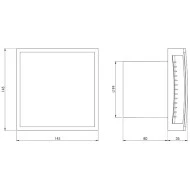 Εξαεριστήρας μπάνιου 15W 100m³/h 2550rpm 32dB αθόρυβης λειτουργίας IPX4 σε ανθρακί χρώμα