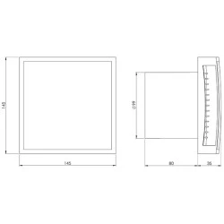 Εξαεριστήρας μπάνιου 15W 100m³/h 2550rpm 32dB αθόρυβης λειτουργίας IPX4 σε ανθρακί χρώμα