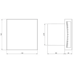 Εξαεριστήρας μπάνιου διάμετρος 100mm INOX με κάλυμμα 15W IPX4 32dB αθόρυβης λειτουργίας