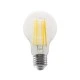 Διακοσμητική λάμπα led filament Ε27 Α60 12W 230V 4000k ενδιάμεσο λευκό φως 1600 lumen διάφανη