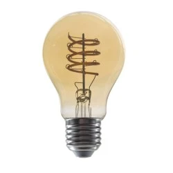 Λάμπα LED FILAMENT με ντουί E27 A60 4W 1800K θερμό λευκό φως 230VAC 270m ντιμαριζόμενη  με μελί κάλυμμα