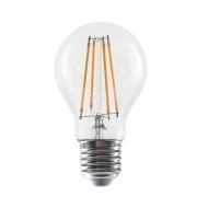 Διακοσμητική λάμπα led filament Ε27 Α60 6W 230V 2700k θερμό λευκό φως 820 lumen διάφανη