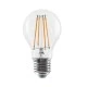 Διακοσμητική λάμπα led filament Ε27 Α60 6W 230V 2700k θερμό λευκό φως 820 lumen διάφανη