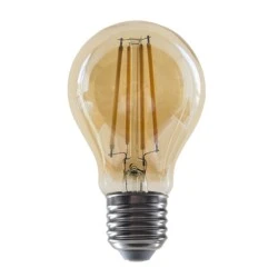 Διακοσμητική λάμπα led αχλάδι μελί ντιμαριζόμενη E27 Α60 8W 230V 2200k θερμό λευκό φως 900lm