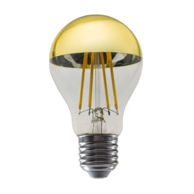 Λάμπα LED FILAMENT με ντουί E27 A60 8W 2700K θερμό λευκό φως 230VAC 900lm ντιμαριζόμενη κάλυμμα διάφανο & χρυσό Λάμπα LED FILAMENT με ντουί E27 A60 8W 2700K θερμό λευκό φως 230VAC 900lm ντιμαριζόμενη κάλυμμα διάφανο & χρυσό