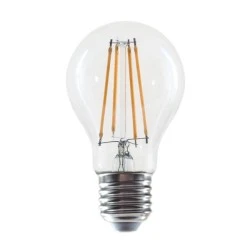Διακοσμητική λάμπα led filament Ε27 Α60 8W 230V 2700k θερμό λευκό φως 980 lumen διάφανη