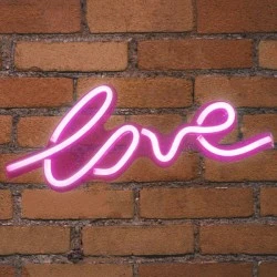 LED διακοσμητικό φωτιστικό NEON STRIPS LOVE 5V με USB καλώδιο 1mt και διάσταση 700x15x305mm {enjoysimplicity}™