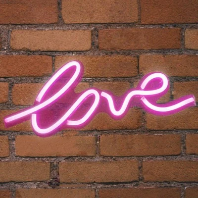 LED διακοσμητικό φωτιστικό NEON STRIPS LOVE 5V με USB καλώδιο 1mt και διάσταση 700x15x305mm {enjoysimplicity}™