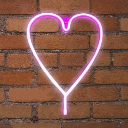 Φωτιστικό NEON LED STRIPS "HEART" 5V με USB καλώδιο 1mt 560x15x610mm {enjoysimplicity}™