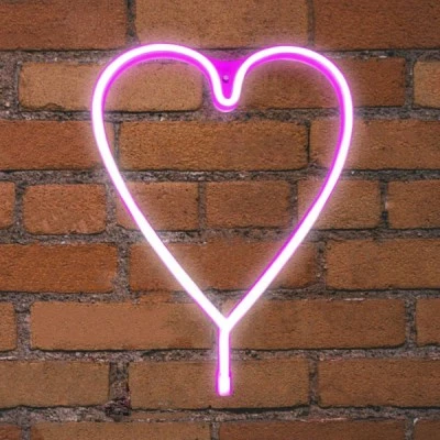 Φωτιστικό NEON LED STRIPS "HEART" 5V με USB καλώδιο 1mt 560x15x610mm {enjoysimplicity}™