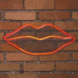 Led φωτιστικό NEON STRIPS LIPS με USB καλώδιο τροφοδσίας 1mt 5V και διάσταση 610x15x290mm {enjoysimplicity}™