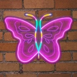 Φωτιστικό NEON LED STRIPS BUTTERFLY {enjoysimplicity}™ με καλώδιο USB 1 μέτρο 5V και διάσταση 610x15x430mm