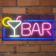 LED φωτιστικό διακοσμητικό NEON STRIPS BAR με USB καλώδιο1mt 5V 420x15x220mm {enjoysimplicity}™