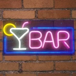 LED φωτιστικό διακοσμητικό NEON STRIPS BAR με USB καλώδιο1mt 5V 420x15x220mm {enjoysimplicity}™