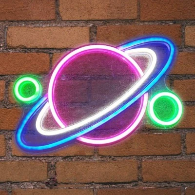 Διακοσμητικό φωτιστικό NEON LED STRIPS "PLANET" USB καλώδιο 1mt 5V 440x15x250mm {enjoysimplicity}™