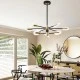 Led κρεμαστό φωτιστικό μαύρο/χρυσό 63W 3000/4000/6000k 4725lm εσωτερικού χώρου 25000h