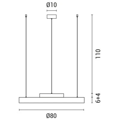 Led κρεμαστό φωτιστικό 70W θερμό φως 3000k 5600lm εσωτερικού χώρου IP20