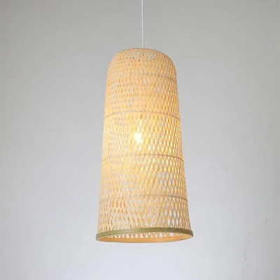 Φωτιστικό κρεμαστό μονόφωτο Ε27 MAX 60W D300x600H από bamboo IP20 Φωτιστικό κρεμαστό μονόφωτο Ε27 MAX 60W D300x600H από bamboo IP20