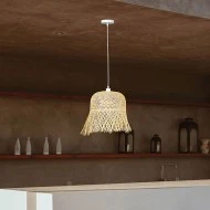 Φωτιστικό κρεμαστό μονόφωτο με ντουί Ε27 BAMBOO D400XH430 IP20 εσωτερικού χώρου Φωτιστικό κρεμαστό μονόφωτο με ντουί Ε27 BAMBOO D400XH430 IP20 εσωτερικού χώρου