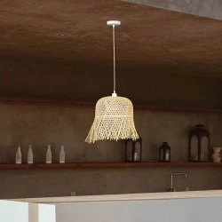 Φωτιστικό κρεμαστό μονόφωτο με ντουί Ε27 BAMBOO D400XH430 IP20 εσωτερικού χώρου