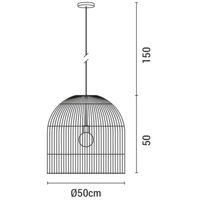 Κρεμαστό φωτιστικό μονόφωτο Ε27 D500X500 RATTAN σε λευκό χρώμα IP20 Κρεμαστό φωτιστικό μονόφωτο Ε27 D500X500 RATTAN σε λευκό χρώμα IP20