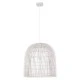 Κρεμαστό φωτιστικό μονόφωτο Ε27 D500X500 RATTAN σε λευκό χρώμα IP20 Κρεμαστό φωτιστικό μονόφωτο Ε27 D500X500 RATTAN σε λευκό χρώμα IP20