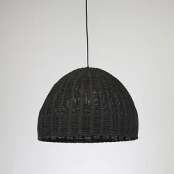 Φωτιστικό κρεμαστό Black Rattan μονόφωτο 1xE27 ARTE ILLUMINA IP20 εσωτερικού χώρου