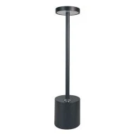 Πορτατίφ αφής επαναφορτιζόμενο LED 4W DIMMABLE με θερμό λευκό φως 3000k σε μαύρο χρώμα IP54