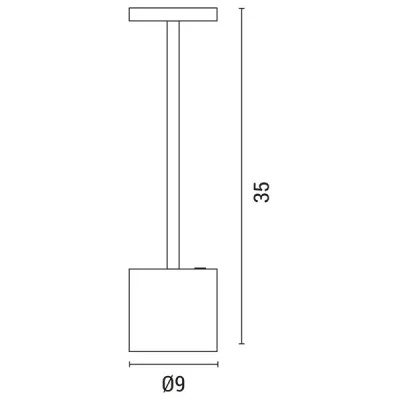 Πορτατίφ αφής επαναφορτιζόμενο LED 4W DIMMABLE με θερμό λευκό φως 3000k σε μαύρο χρώμα IP54