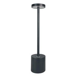 Πορτατίφ αφής επαναφορτιζόμενο LED 4W DIMMABLE με θερμό λευκό φως 3000k σε μαύρο χρώμα IP54