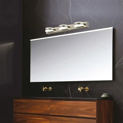Φωτιστικό μπάνιου Led 12W ενδιάμεσο φως 4000k 720lm οβάλ 3Φ 500x50x100 νίκελ