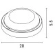 Led φωτιστικό τοίχου στρόγγυλο ισχύος 18W 220-240V 3000K θερμό φως στεγανό IP54 σε λευκό χρώμα