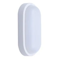 Φωτιστικό τοίχου οβάλ λευκό LED 12W 20.5x10.5x54 12/24V AC/DC 6500K ψυχρό λευκό φως στεγανό IP54 