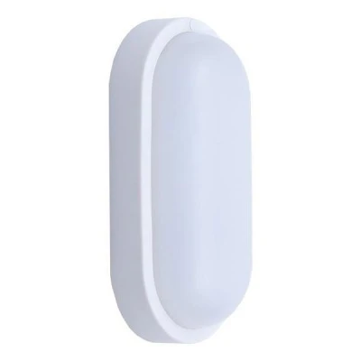 Φωτιστικό τοίχου οβάλ λευκό LED 12W 20.5x10.5x54 12/24V AC/DC 6500K ψυχρό λευκό φως στεγανό IP54 