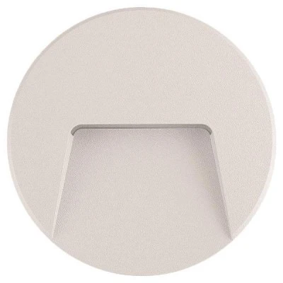 Led απλίκα λευκή στρογγυλή με σκίαστρο SLIM πλαστική 3W 3000k θερμό λευκό φως στεγανή ΙΡ65