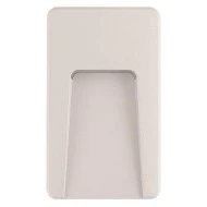 Led απλίκα λευκή ορθογώνια SLIM με σκίαστρο πλαστική 3W 220-240V 3000k θερμό λευκό φως στεγανή ΙΡ65