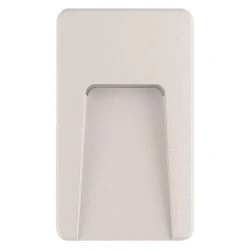 Led απλίκα λευκή ορθογώνια SLIM με σκίαστρο πλαστική 3W 220-240V 3000k θερμό λευκό φως στεγανή ΙΡ65