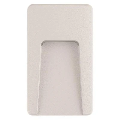 Led απλίκα λευκή ορθογώνια SLIM με σκίαστρο πλαστική 3W 220-240V 3000k θερμό λευκό φως στεγανή ΙΡ65