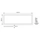 Φωτιστικό χωνευτό backlight ugr19 1195x295x32mm με δυνατότητα 4 επιλογών σε watts 27-34-40-45W 3000k σε λευκό χρώμα