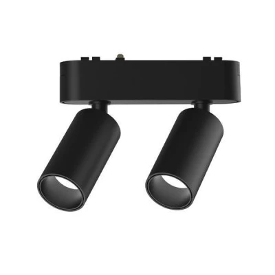 Φωτιστικό σποτ μαγνητικής ράγας ultra slim 2x5W 3CCT 800lm σε μαύρο χρώμα Φωτιστικό σποτ μαγνητικής ράγας ultra slim 2x5W 3CCT 800lm σε μαύρο χρώμα
