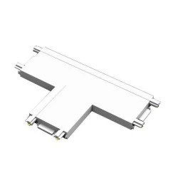 Σύνδεσμος μαγνητικής ράγας ultra slim σε σχήμα ταφ σε λευκό χρώμα IP20