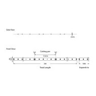 Ταινία LED 5m 14,4W 12W με ψυχρό χρώμα φωτός 6500k 1440lm IP20 κατάλληλη για εσωτερικό χώρο