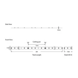 Ταινία LED PRO 5m 10W 24V με θερμό χρώμα φωτός 2700k 1000lm IP68 κατάλληλη για εξωτερικό χώρο  