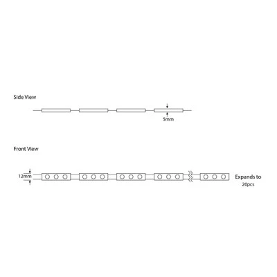 LED Modules Samsung 1,2W/pcs 12V σε ενδιάμεσο λευκό 4000K SMD2835 126lm IP65 στεγανό ντιμαριζόμενο LED Modules Samsung 1,2W/pcs 12V σε ενδιάμεσο λευκό 4000K SMD2835 126lm IP65 στεγανό ντιμαριζόμενο
