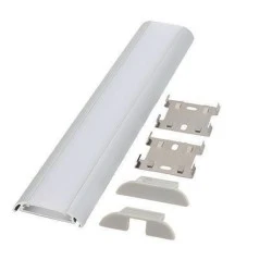 Προφίλ αλουμινίου επίτοιχο δαπέδου 2000x39x8,8mm με γωνία δέσμης 45° IP20